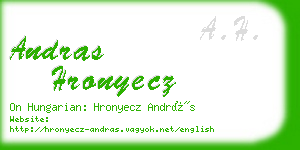 andras hronyecz business card